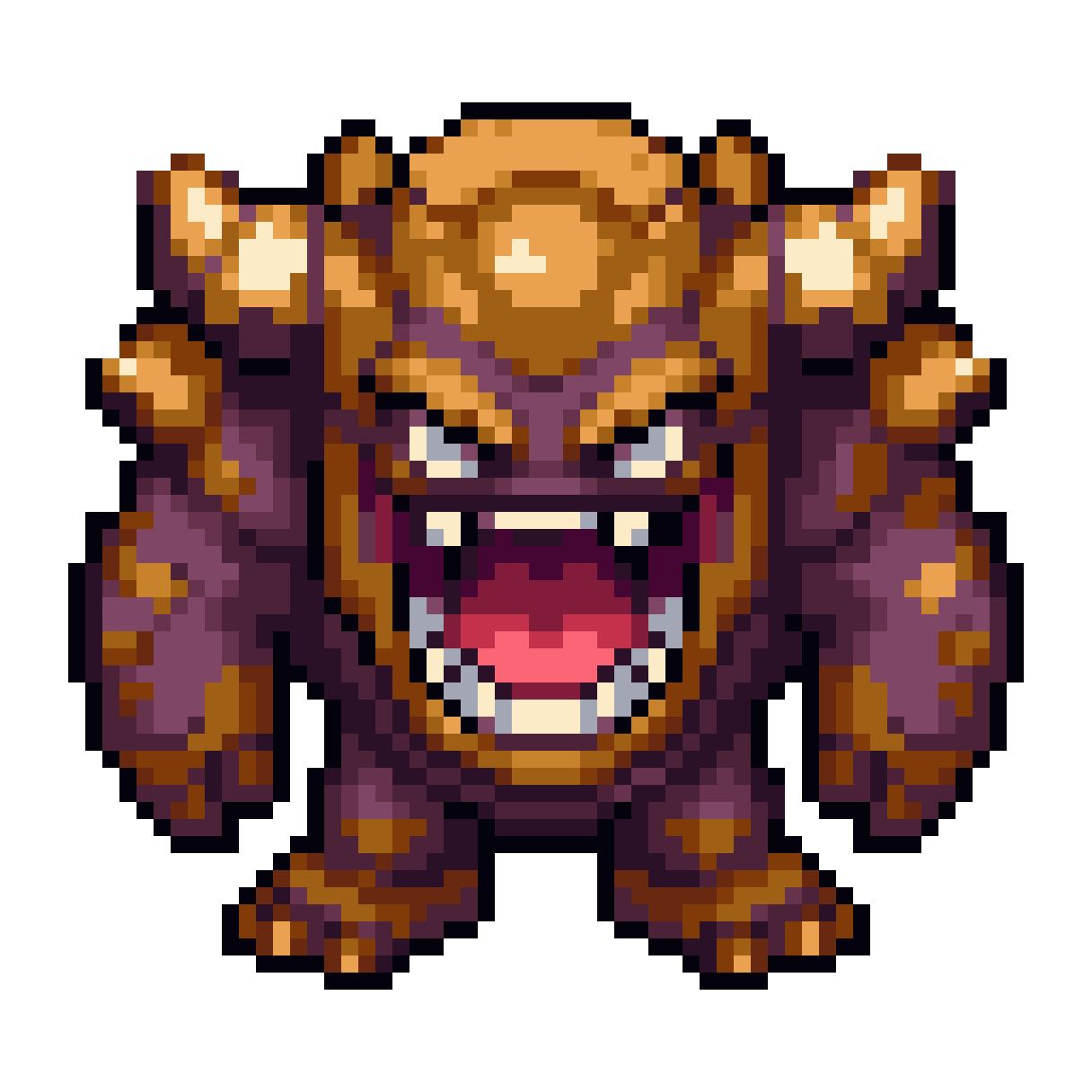 Mutant in Pixel Art Top View pixel art
