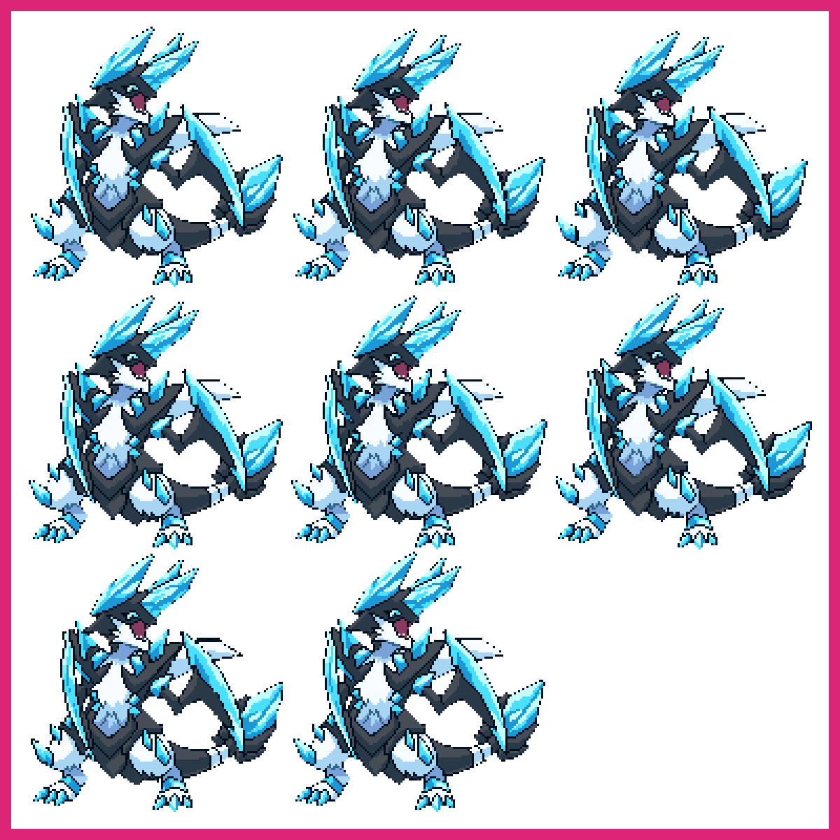 Ice Dragon Creature Idle Pose