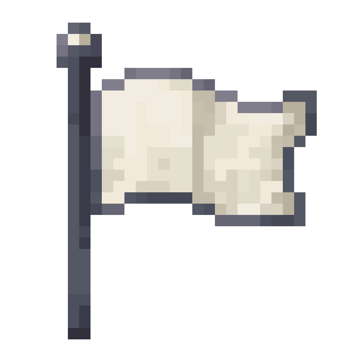full white triangular flag icon pixel art