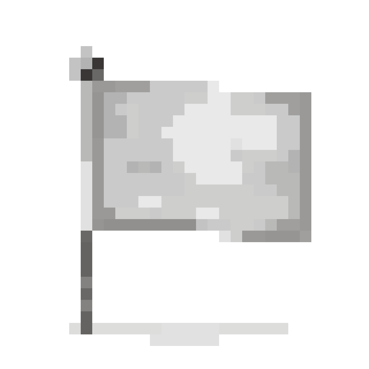 full white triangular flag icon pixel art