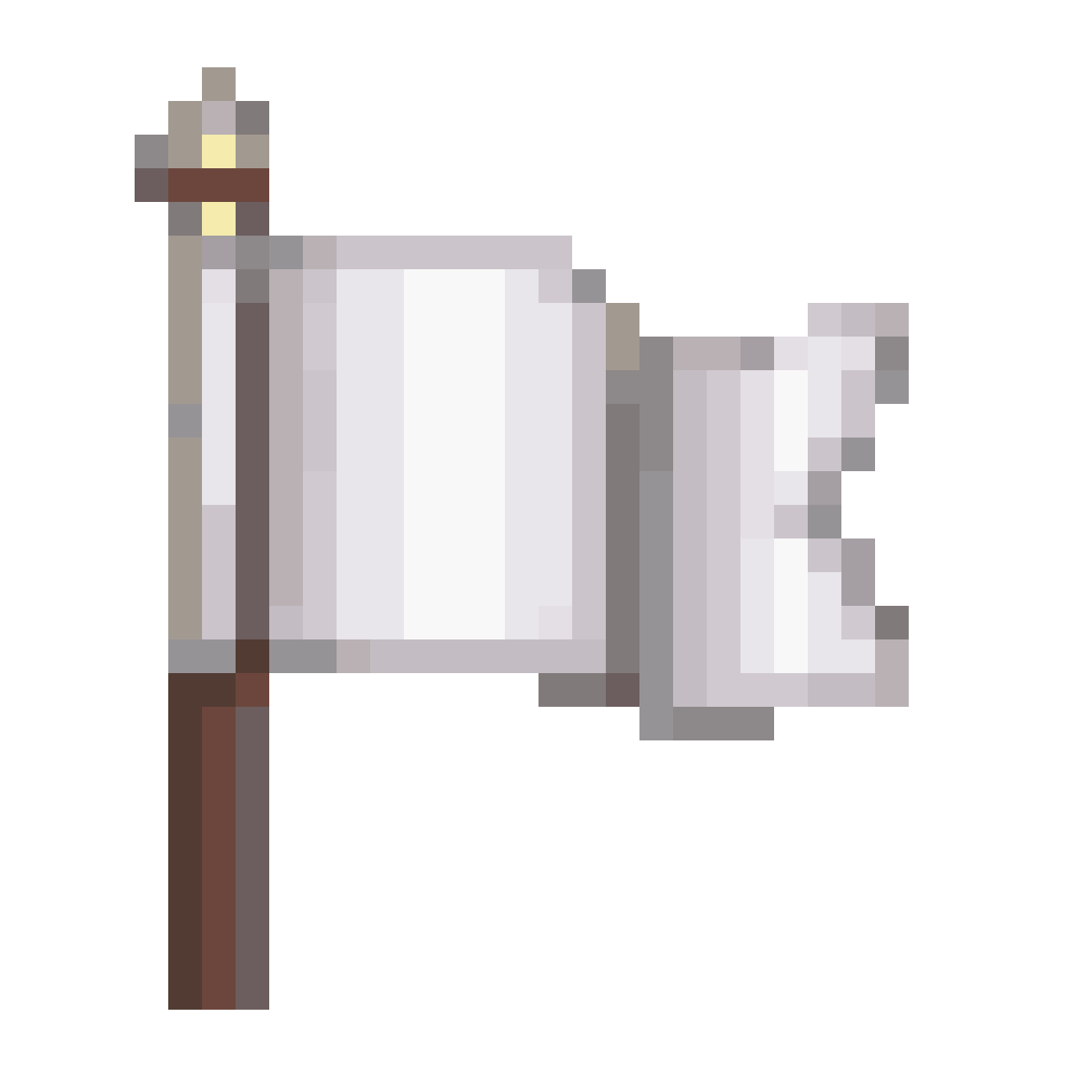 full white triangular flag icon pixel art