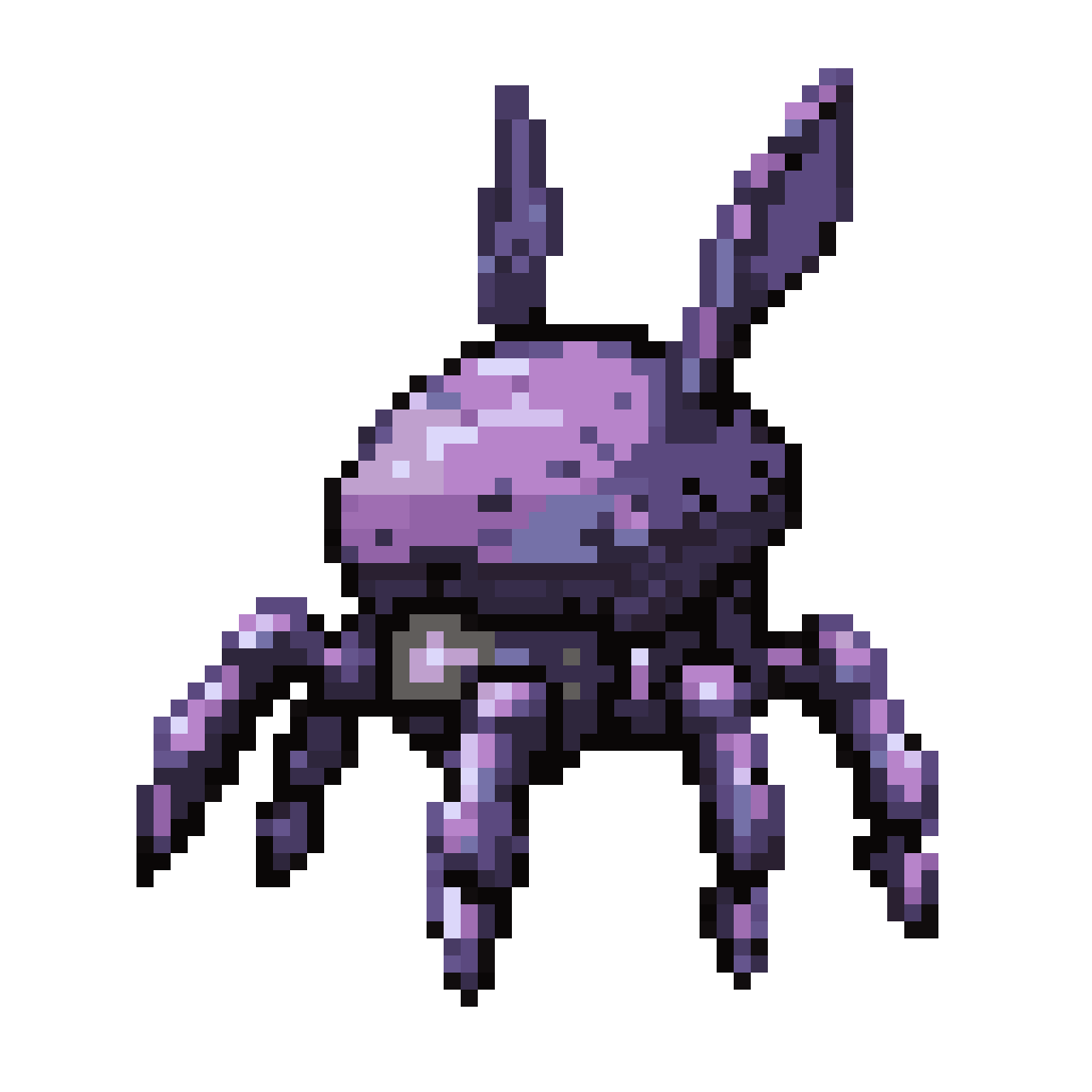Cute Spheric Robot with Spider Legs pixel art