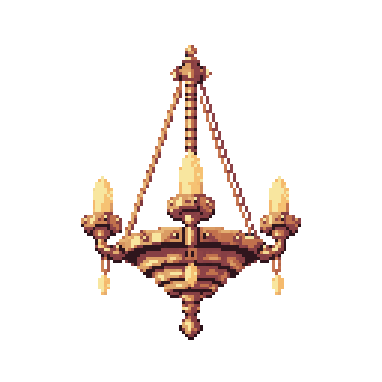 Medieval Chandelier for a Dungeon pixel art