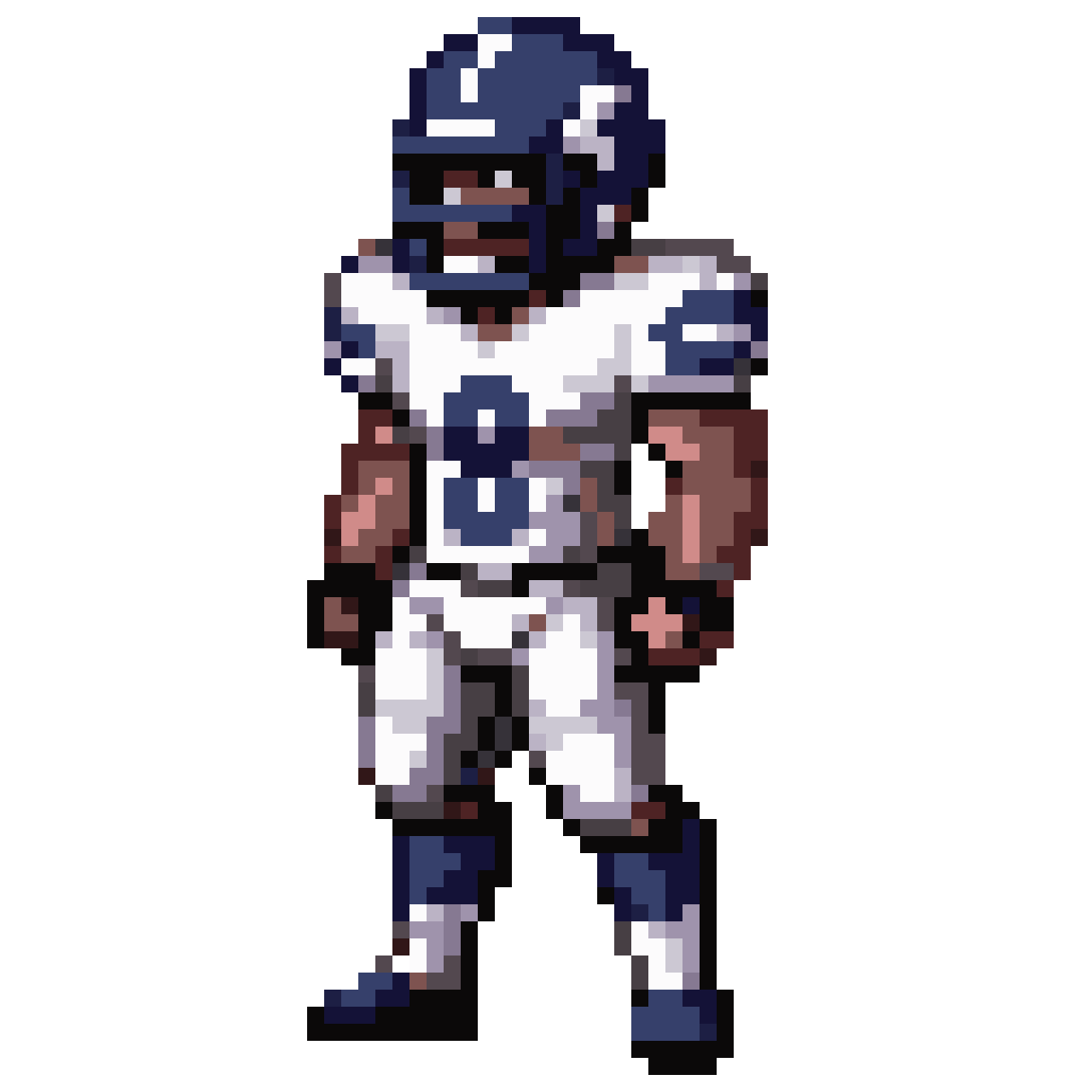 a football player pixel art