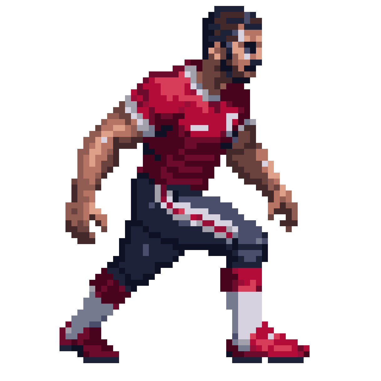 a football player pixel art