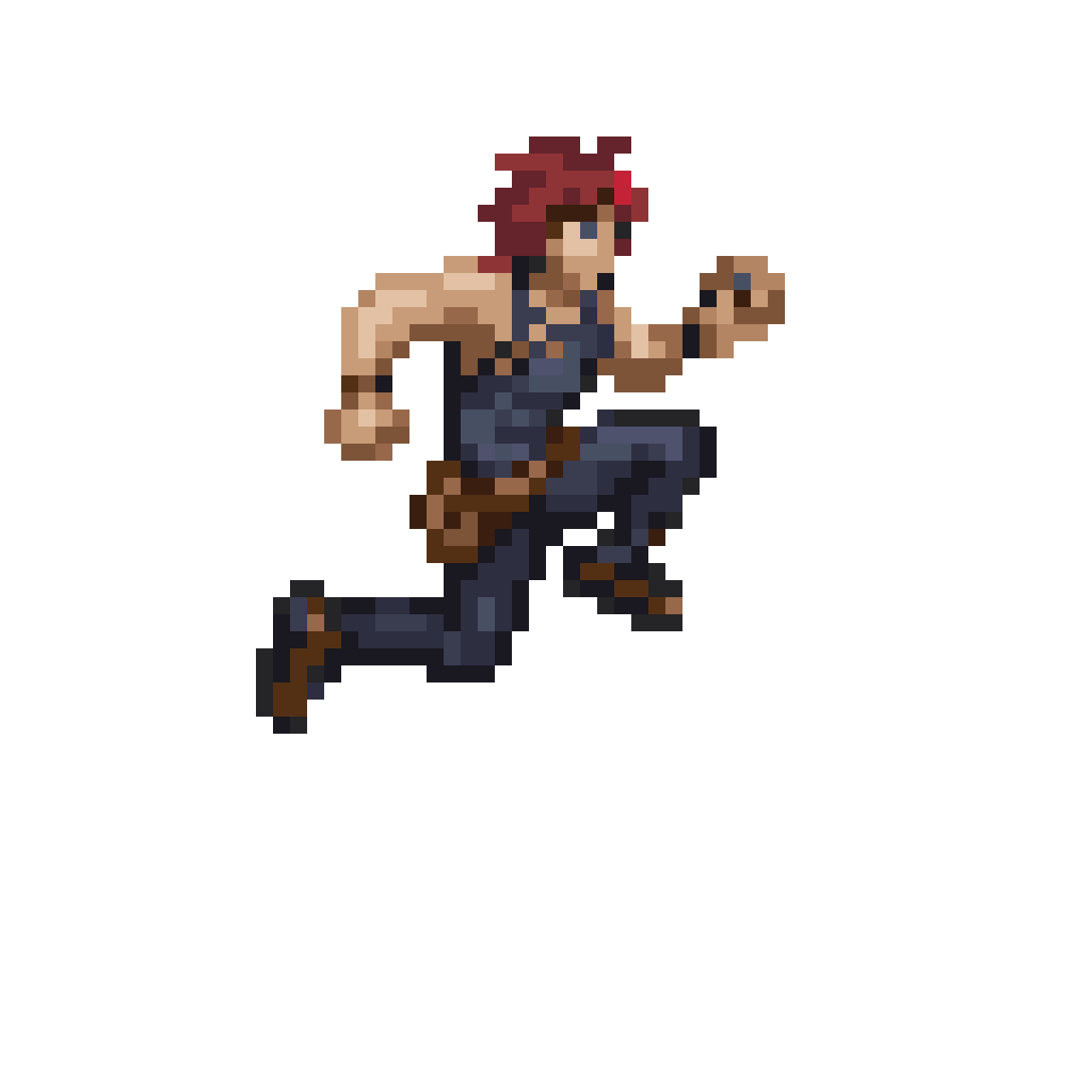 Jumping and Climbing Character pixel art