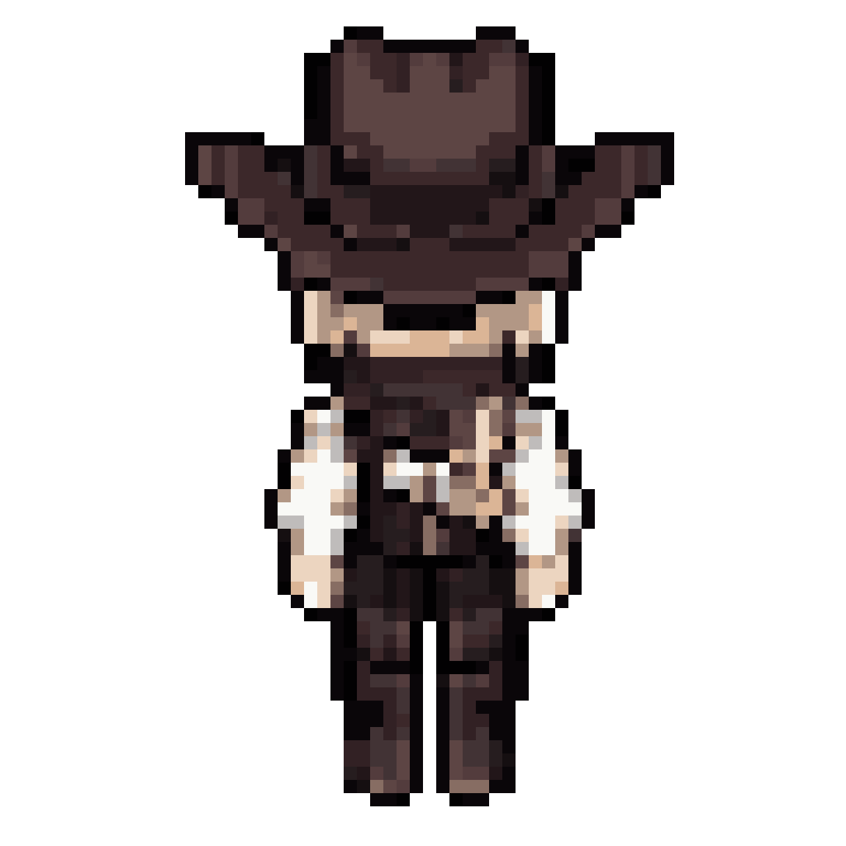blank female sprite facing south pixel art