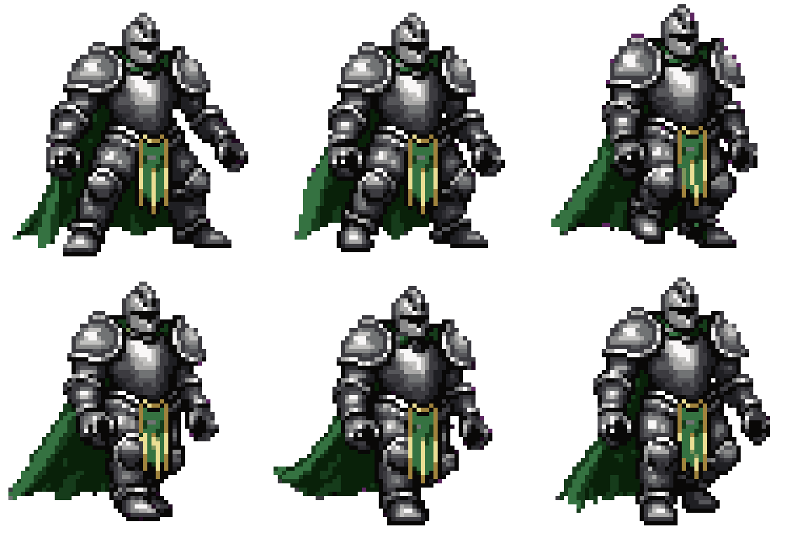 Armored Knight Farting Walking pixel art