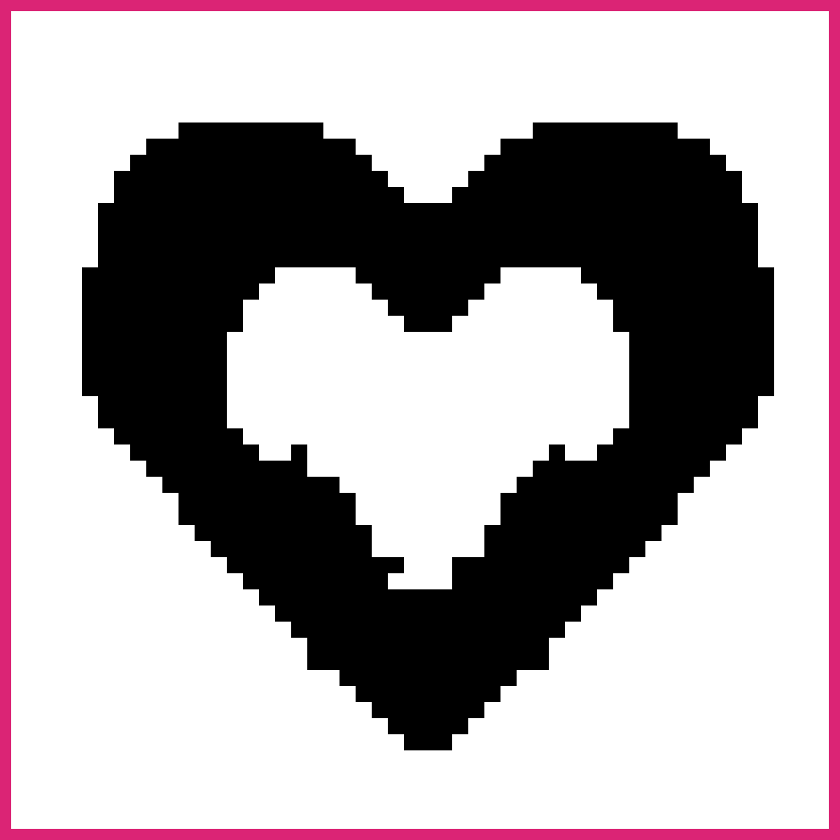 black outline of a heart
