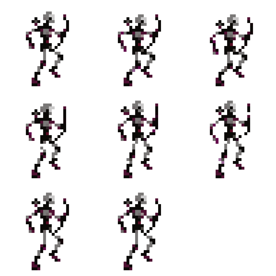 skeleton archer Idle pixel art