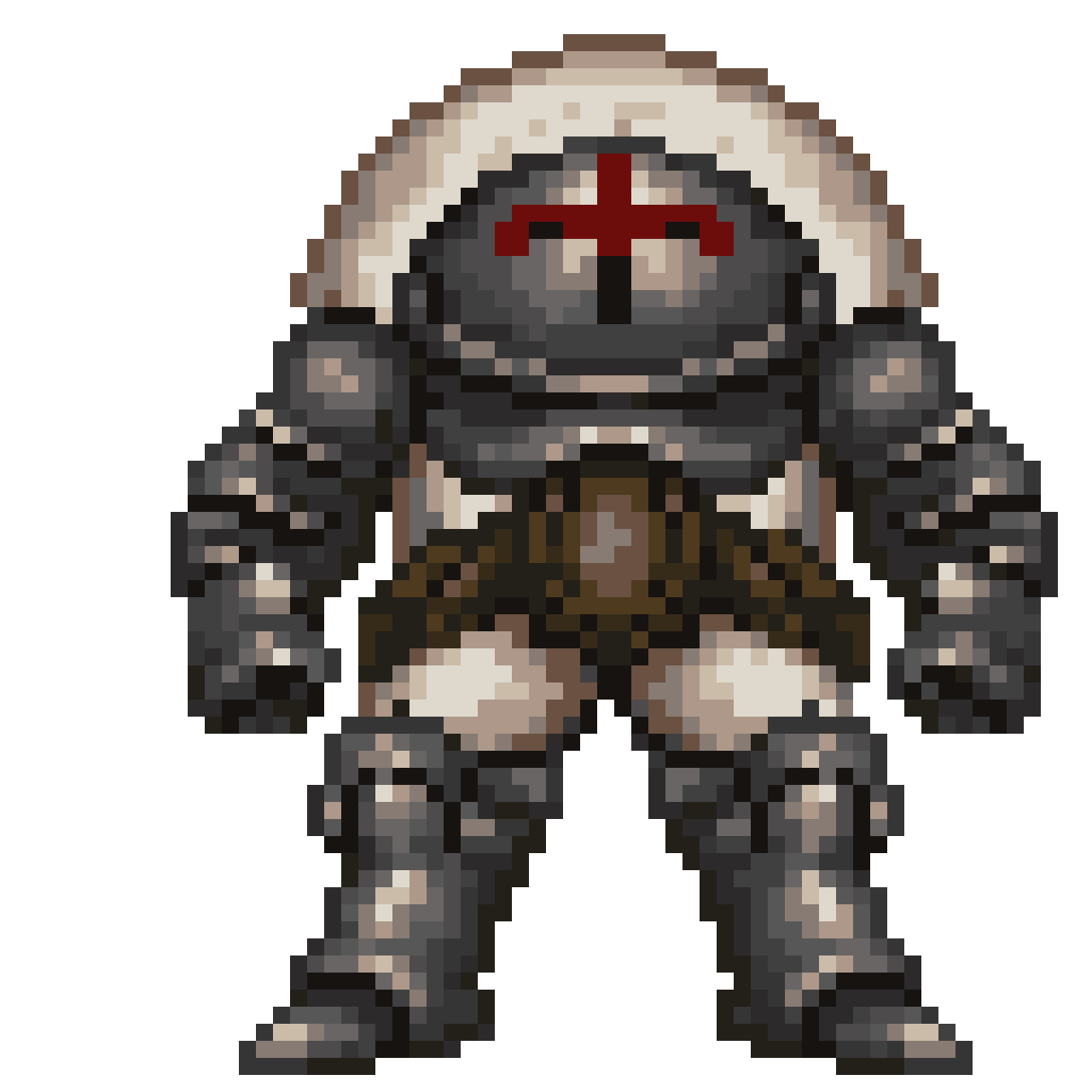 Strong Quick Confident Medieval Knight pixel art