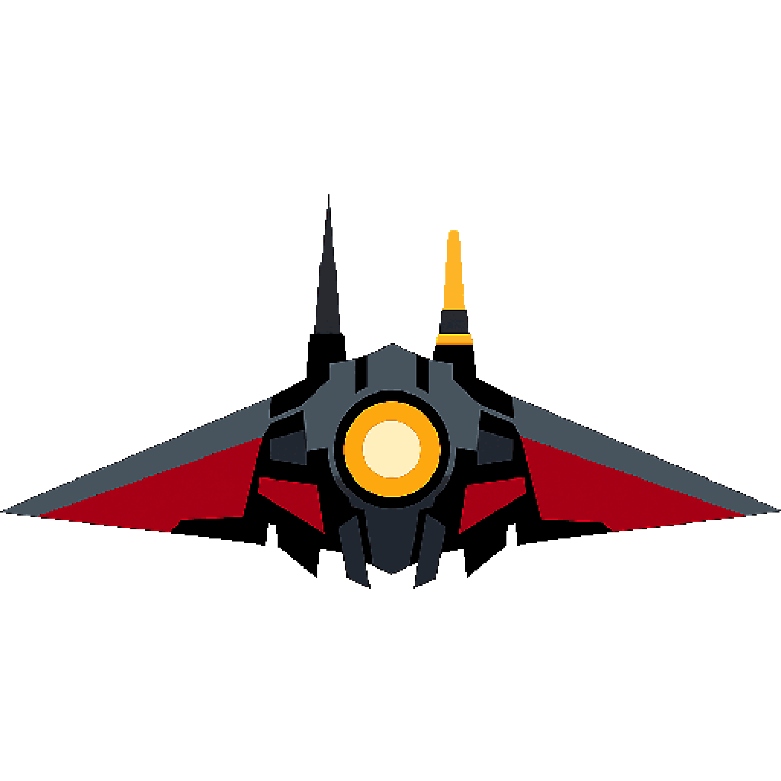 Futuristic Spaceship Drone pixel art