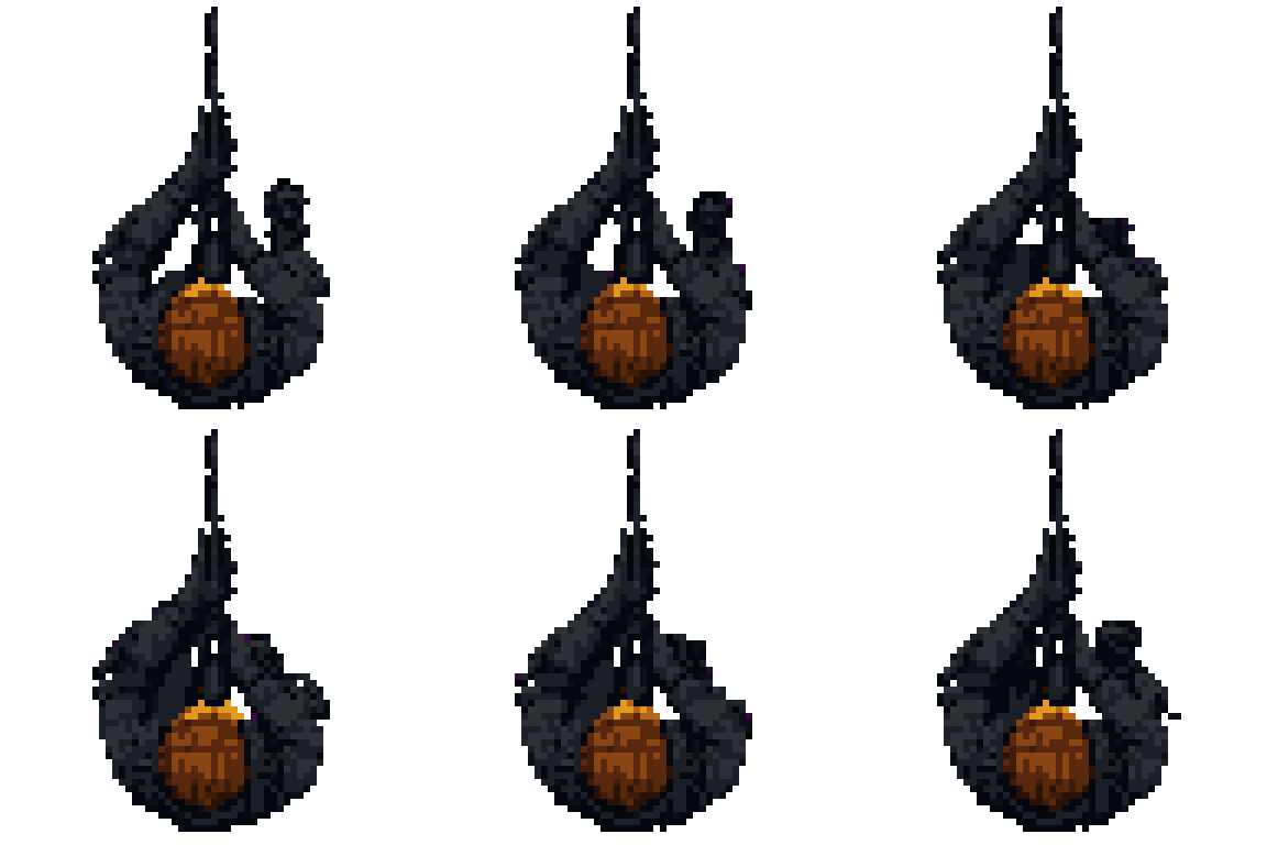 Hanging Dark Creature Walking pixel art