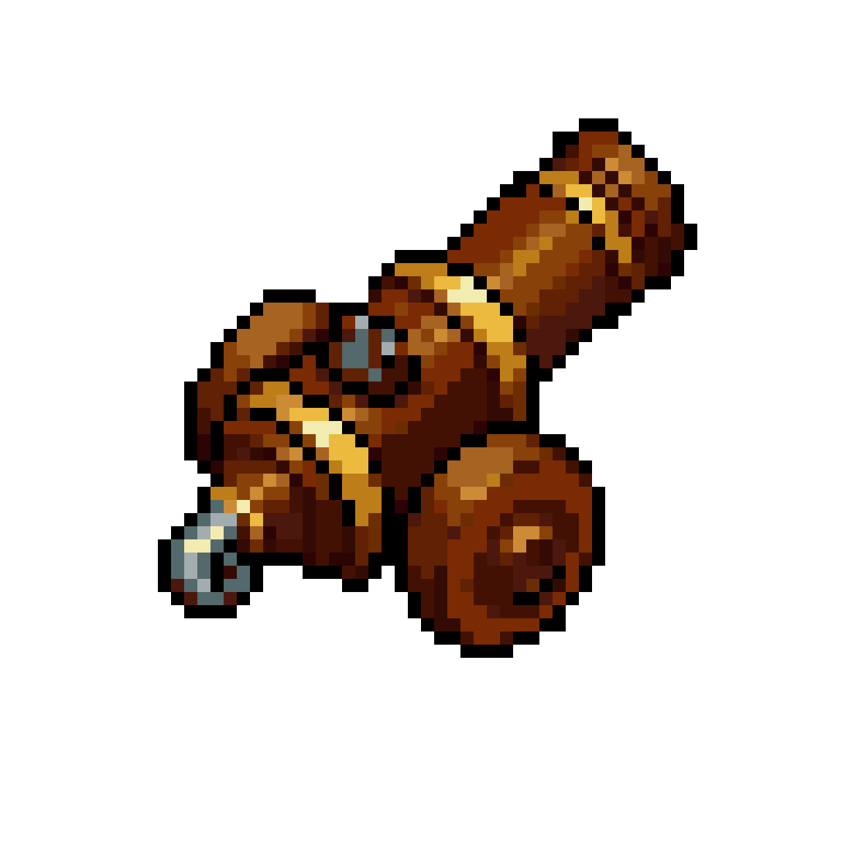 simple small top down cannon pixel art