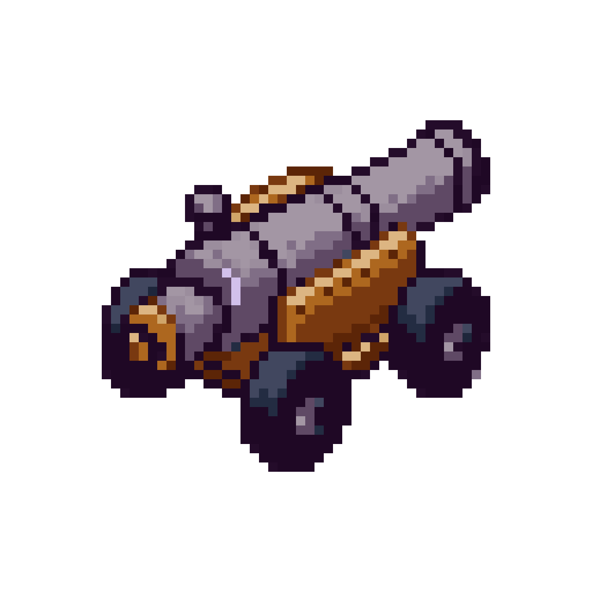 simple small top down cannon pixel art