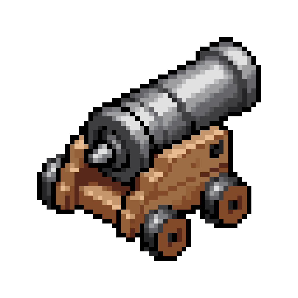 simple small top down cannon pixel art