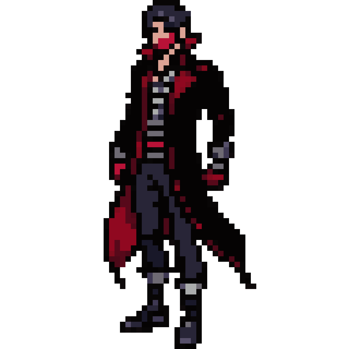 Japanese man with short black pixel art