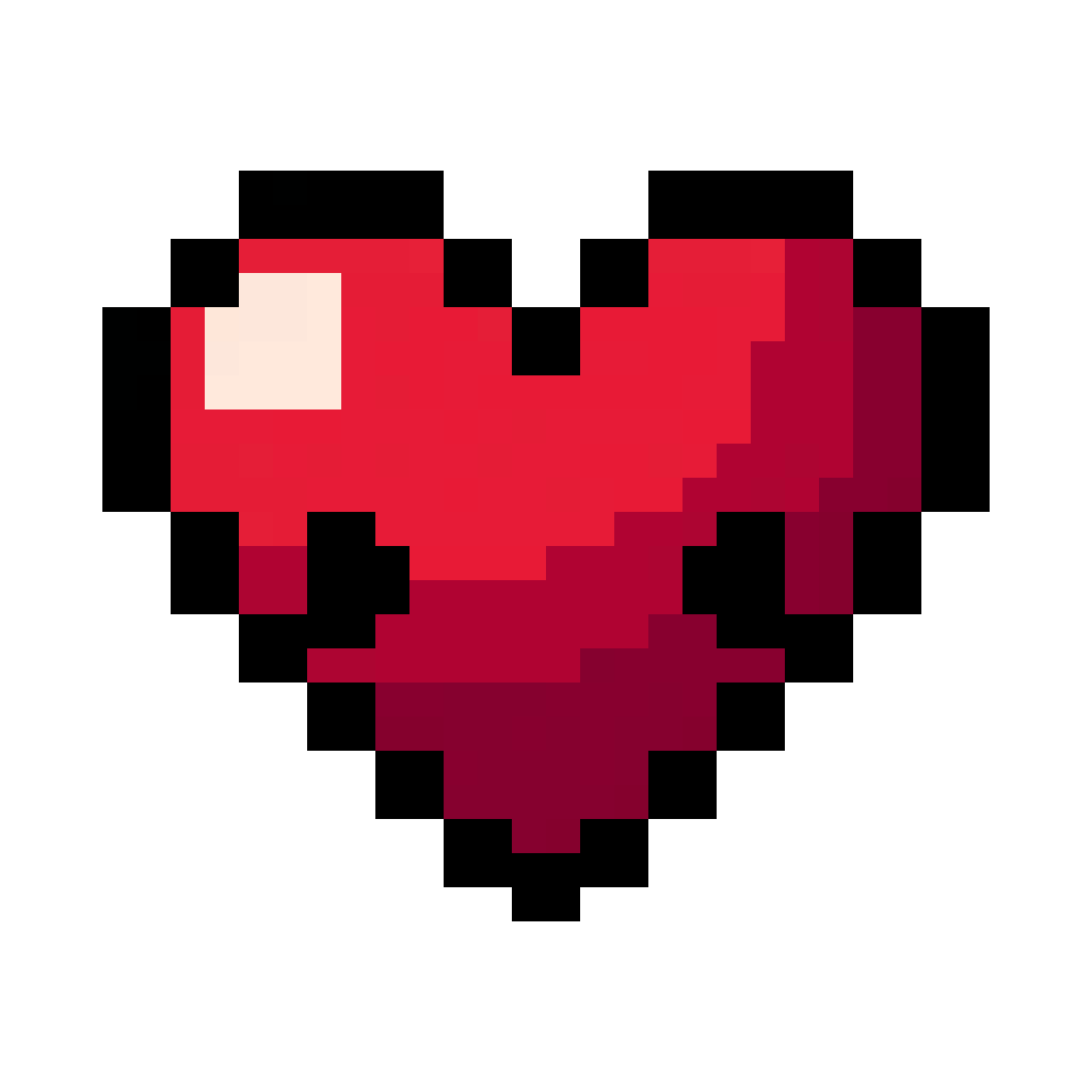 Bright Red Heart Health Pickup pixel art