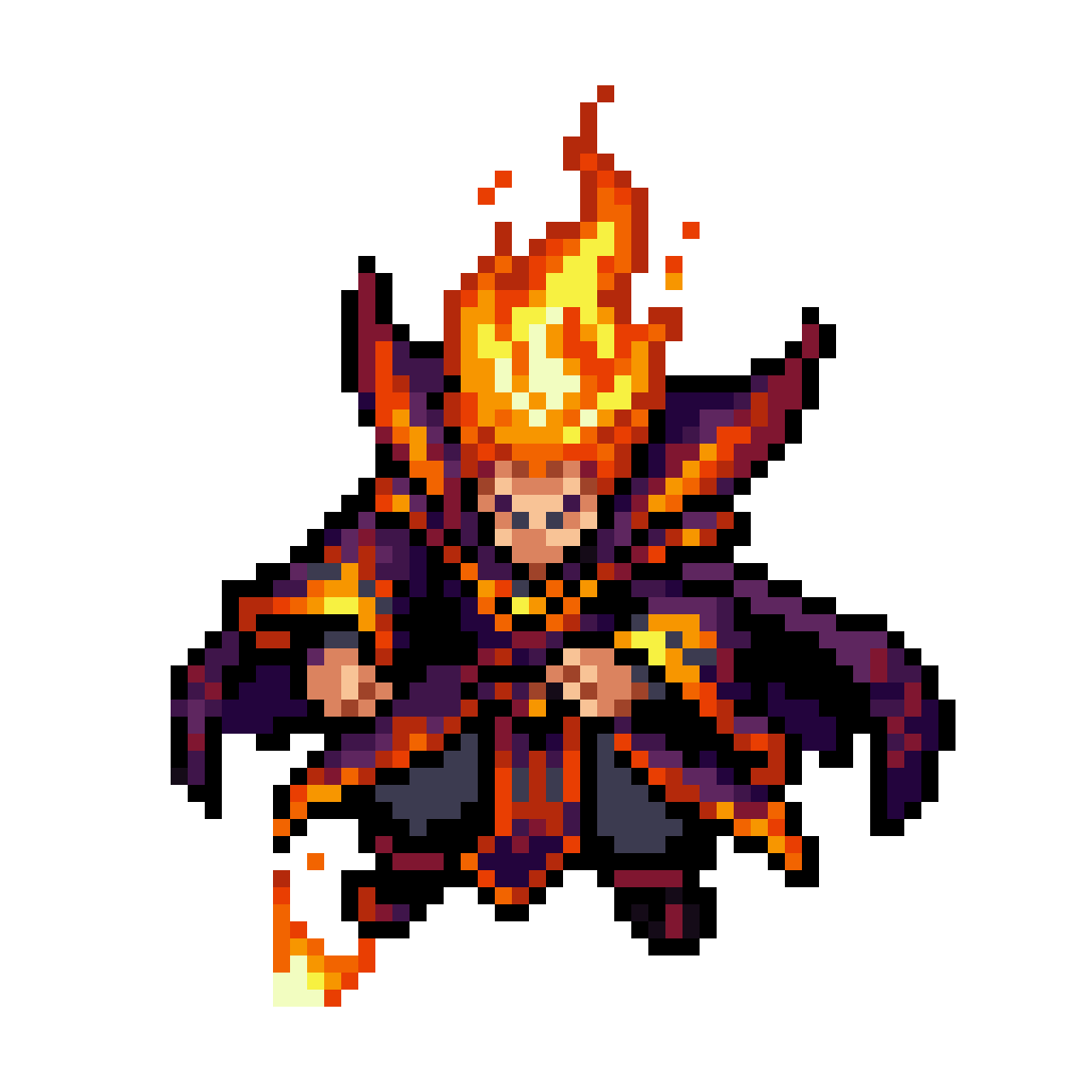 fire wizard idle pixel art pixel art