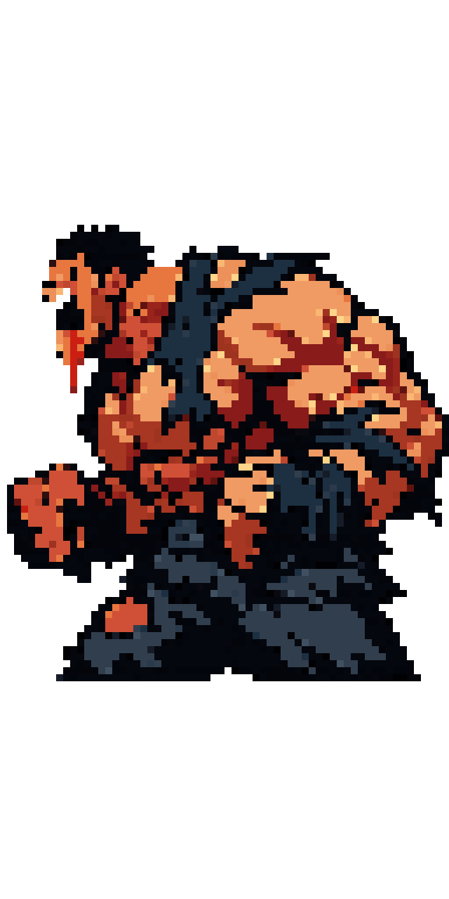 Juggernaut Berserker Transformation pixel art