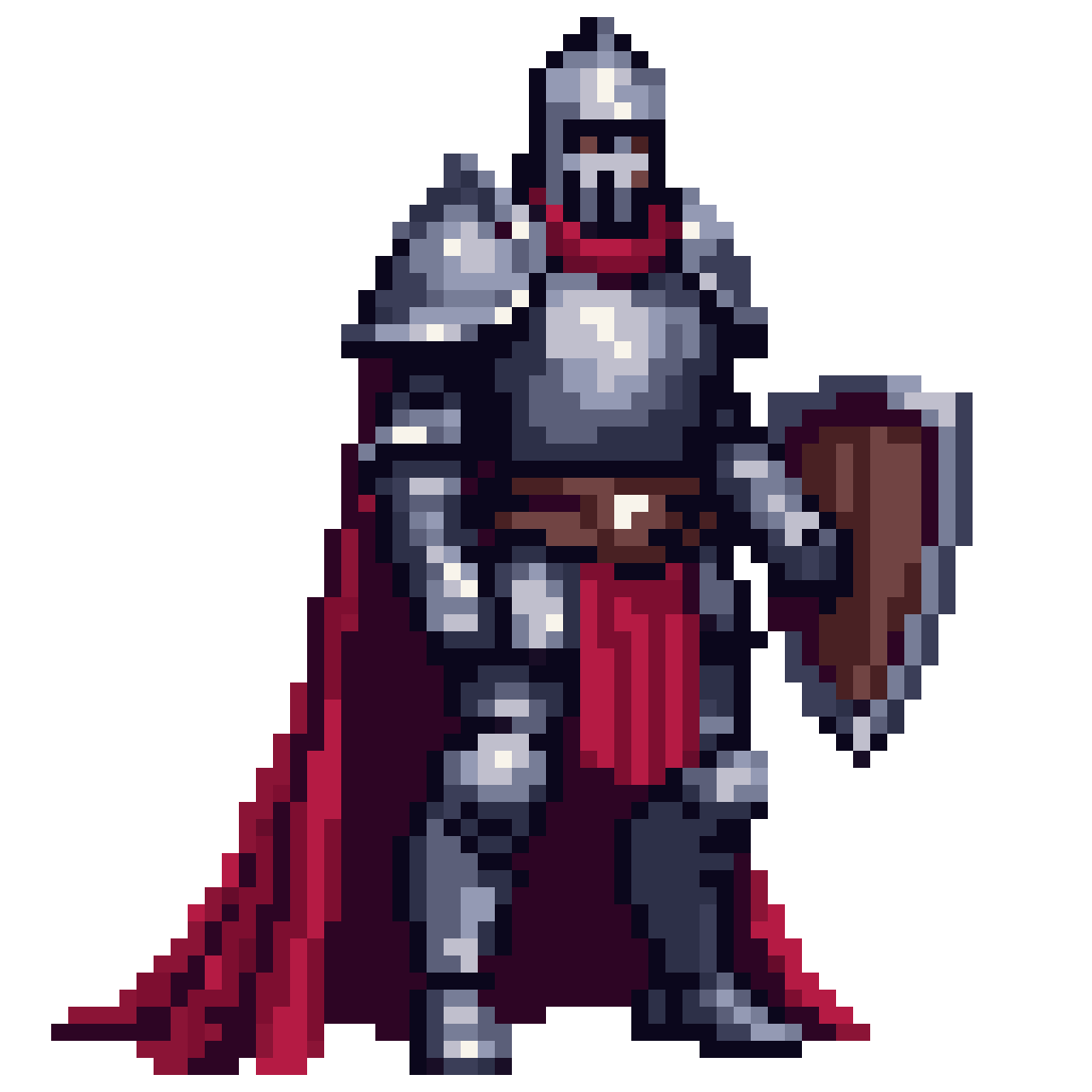 Heroic Medieval Fantasy Knight pixel art