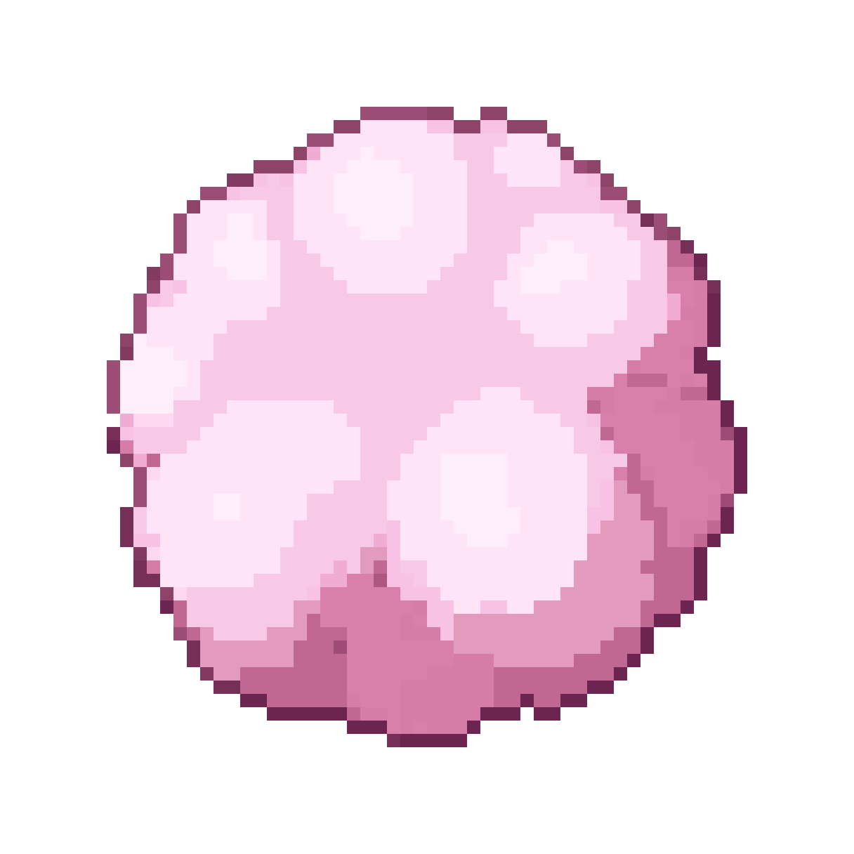 soft stylized pink fur clumps pixel art