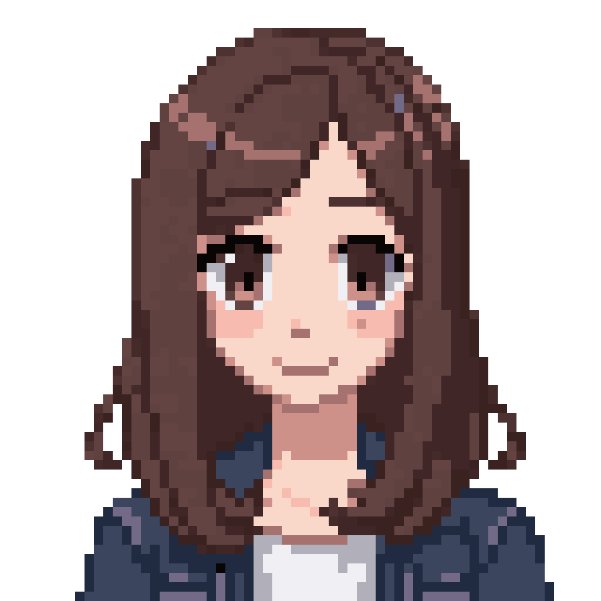 Holo Smiling pixel art