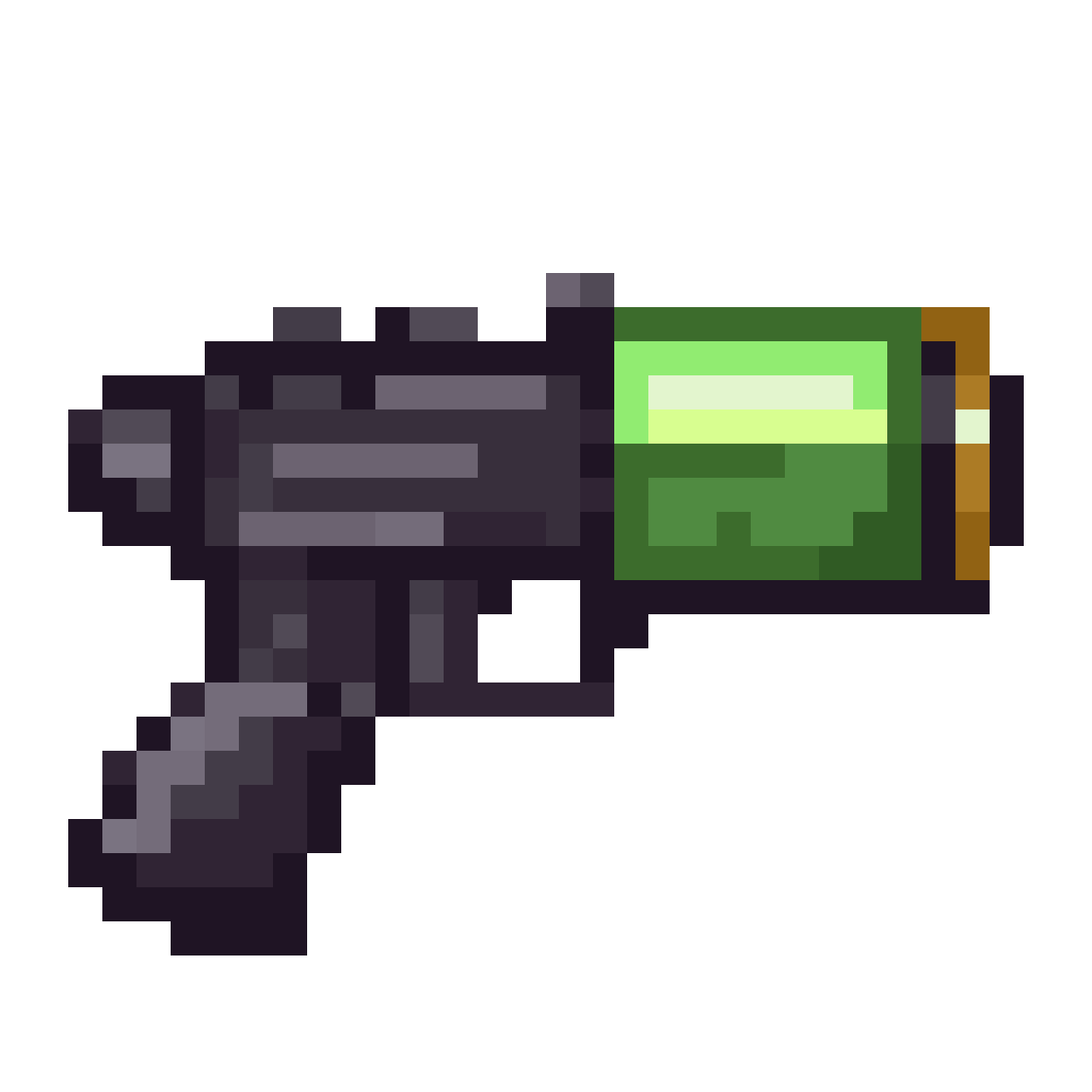 Minecraft Uranium Powered Laser Blaster pixel art
