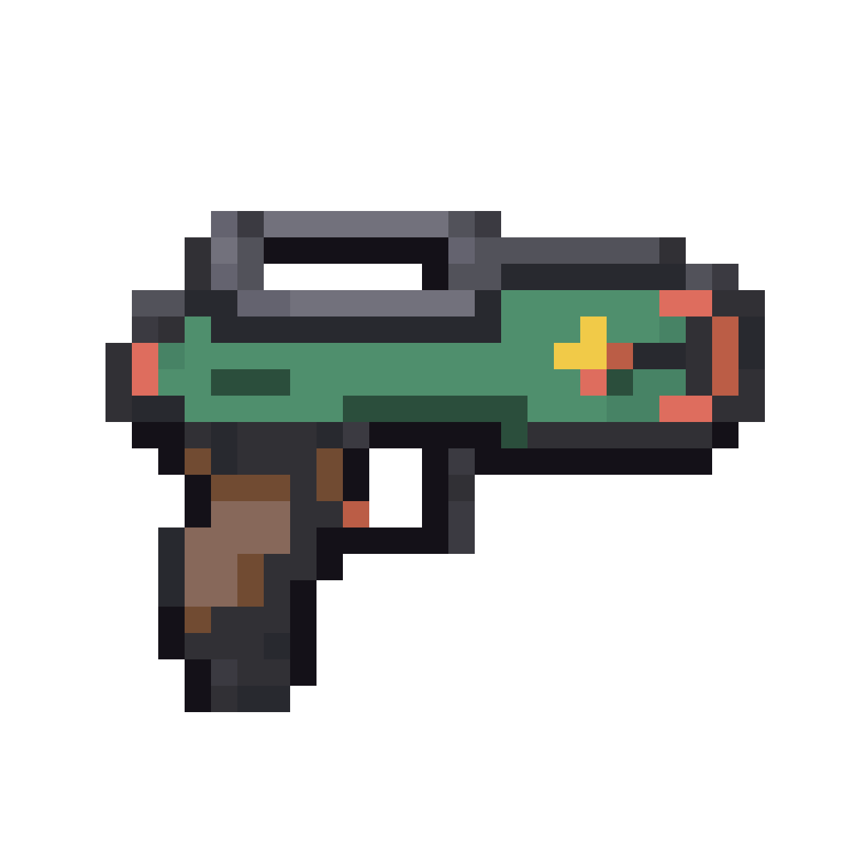 Minecraft Uranium Powered Laser Blaster pixel art