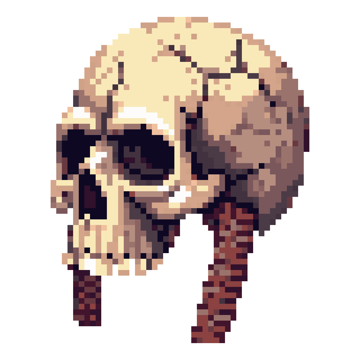 Cracked Bone Helm pixel art