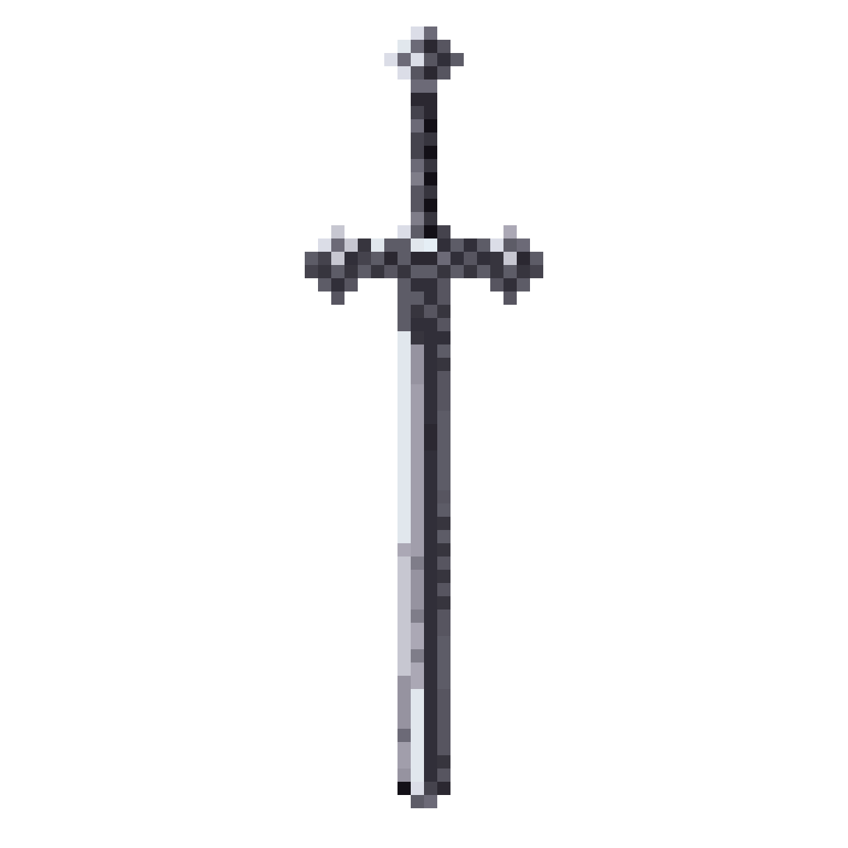 Iron Chapel Blade with Gothic Crossguard pixel art