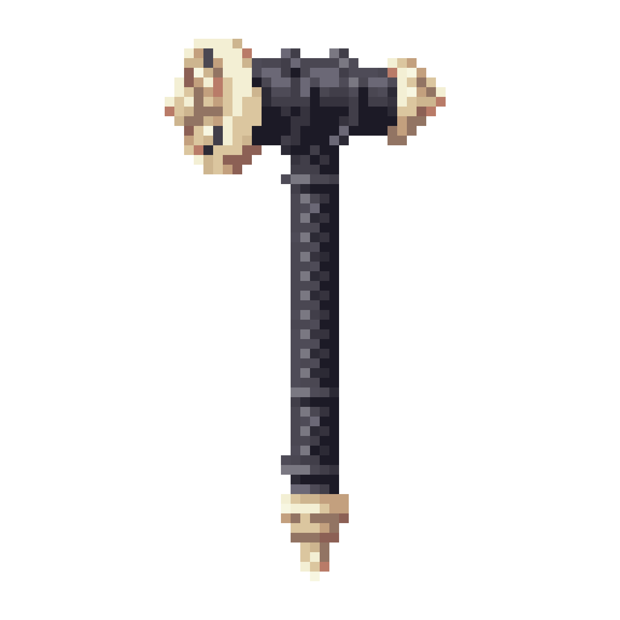 Ossuary Maul Dark Fantasy Weapon pixel art