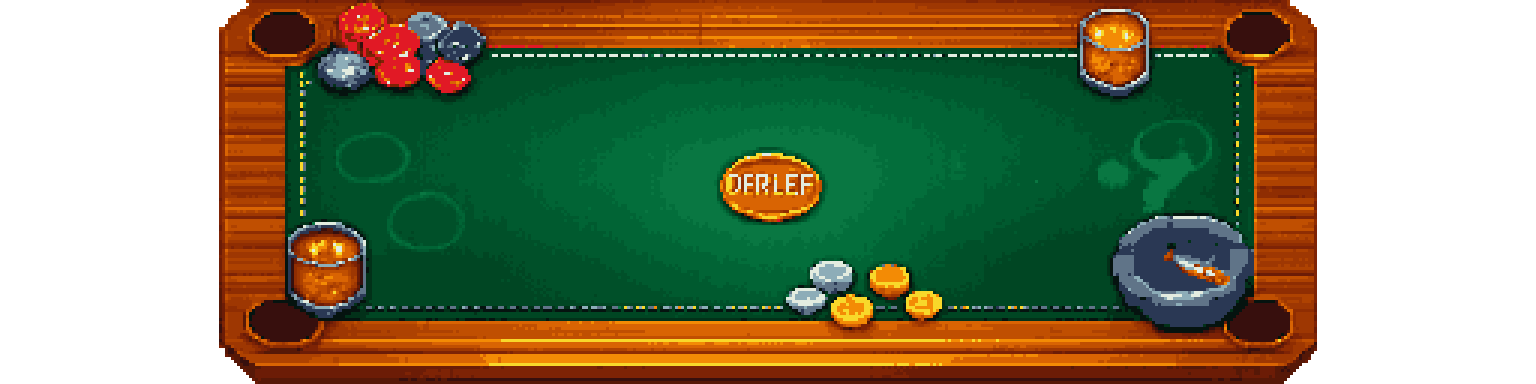 Detailed Card Game Table Surface pixel art