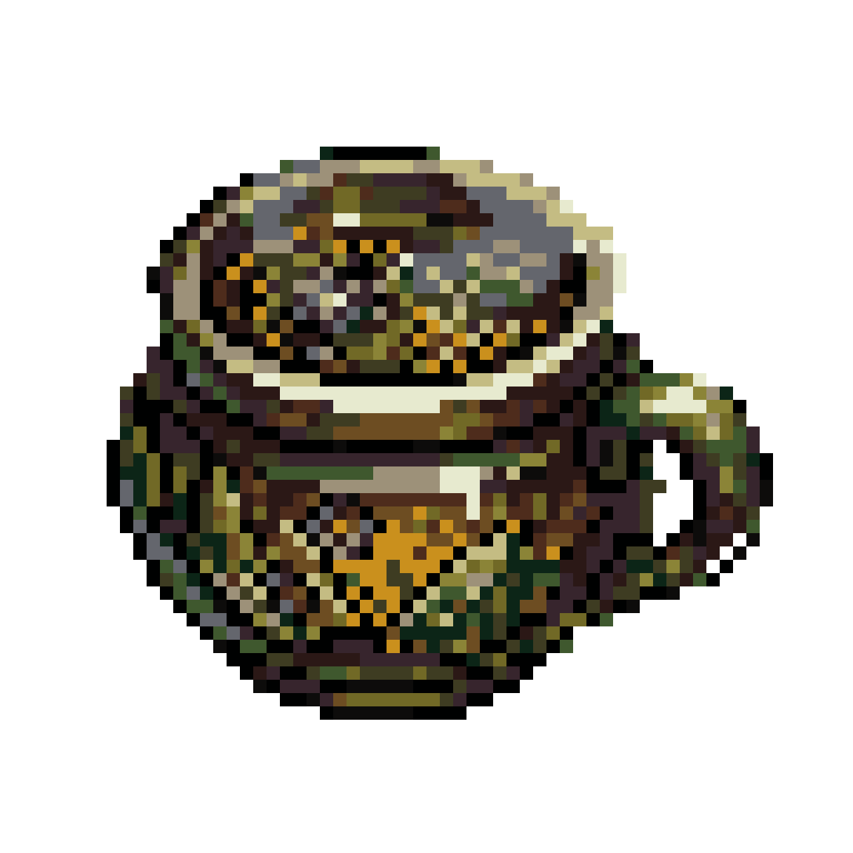 Wilted Life Tea in Ceramic Cup pixel art