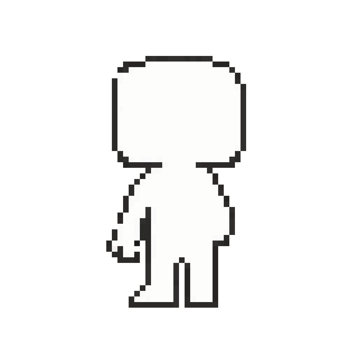 Minimalist Square-Based Character Sprite pixel art