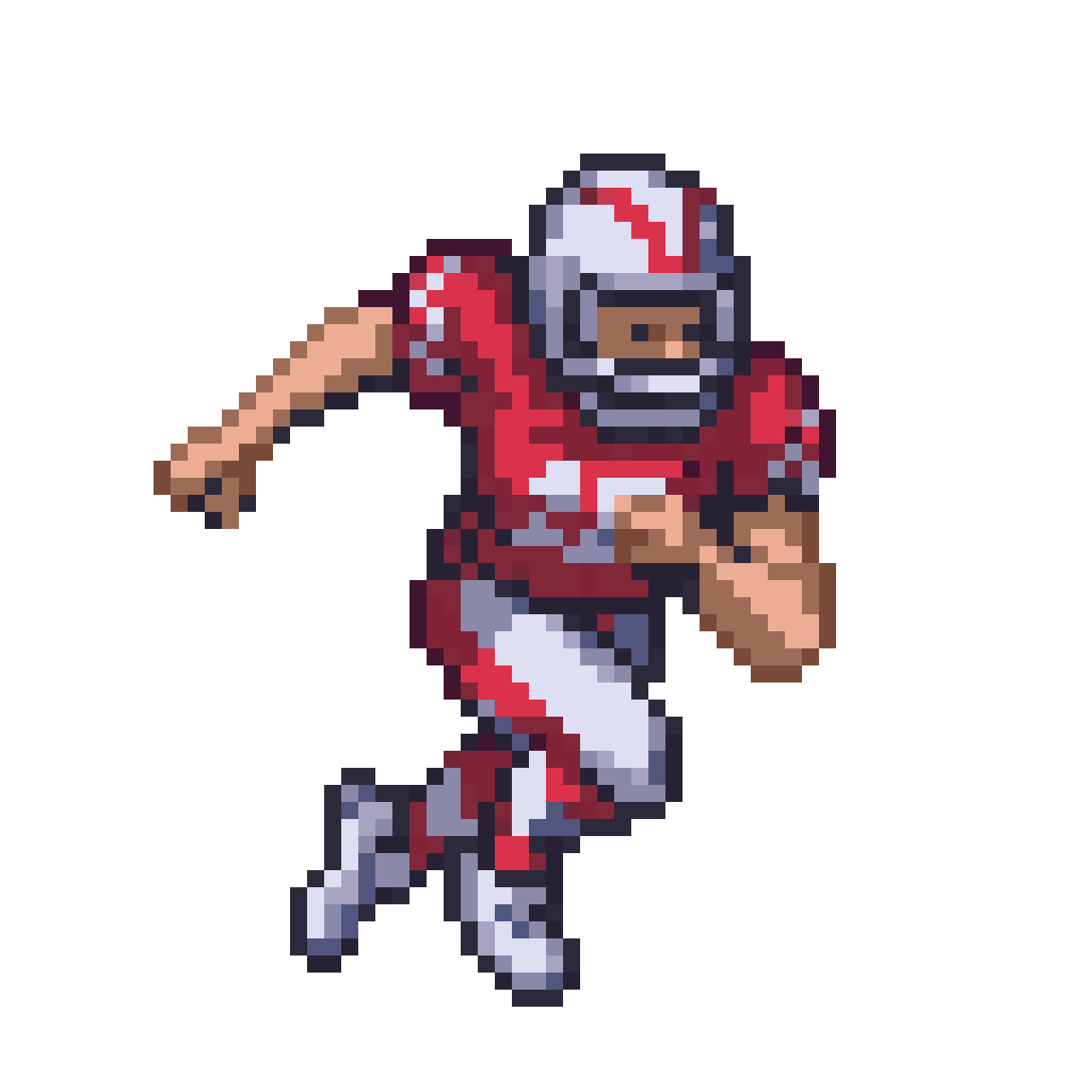 a football player pixel art