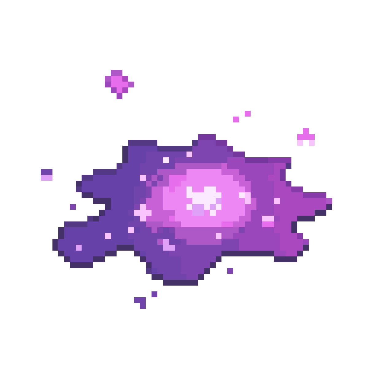 Magical Glowing Purple Stardust pixel art