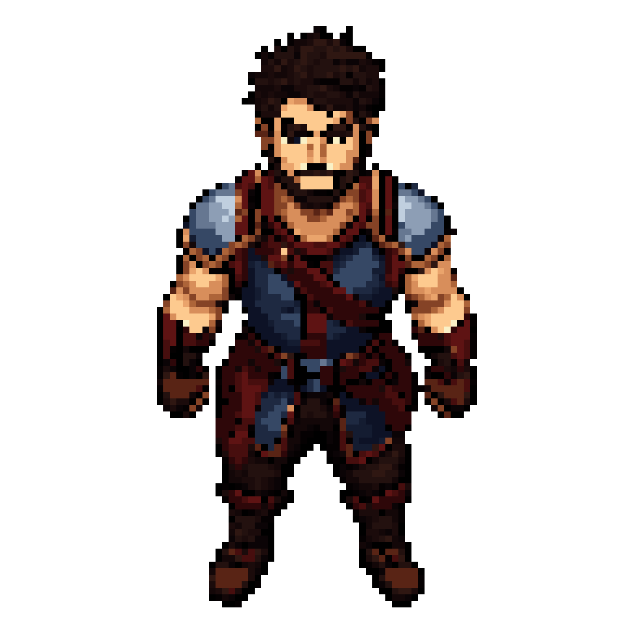 Visible Face Facing Camera pixel art