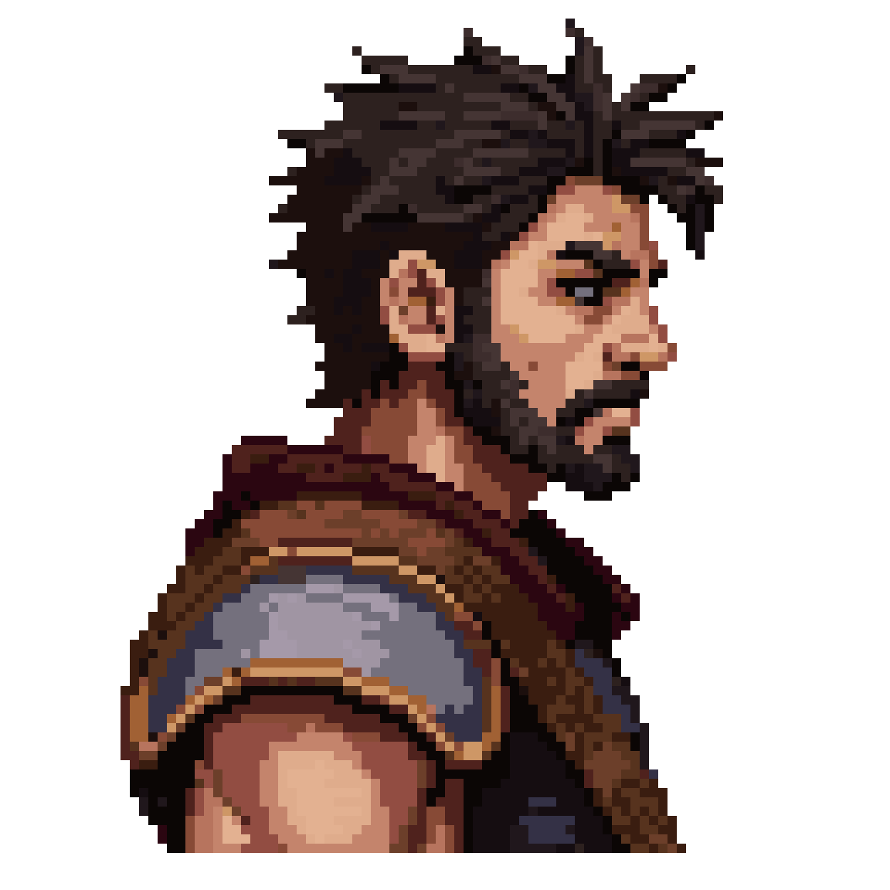 Visible Face Facing Camera pixel art