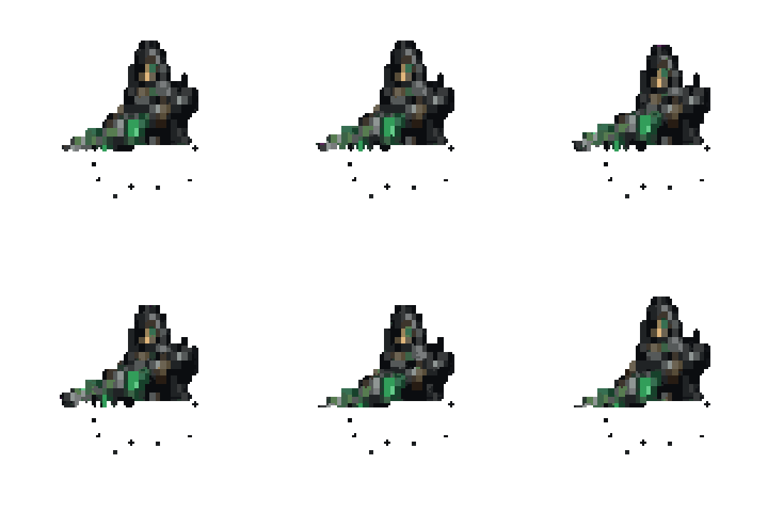 Armored Character with Gun Idle pixel art