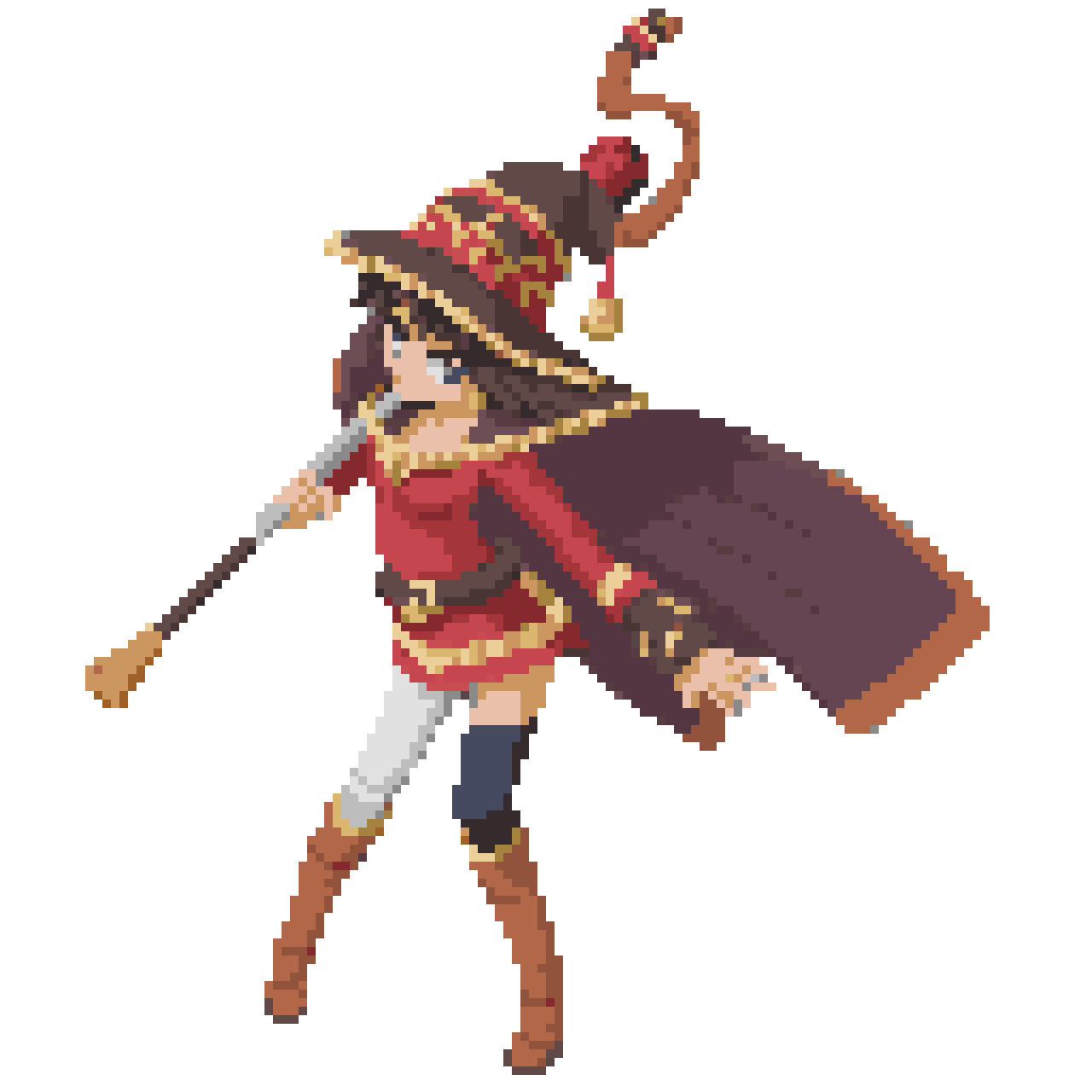 Detailed Full-Body Pixel Art Sprite pixel art