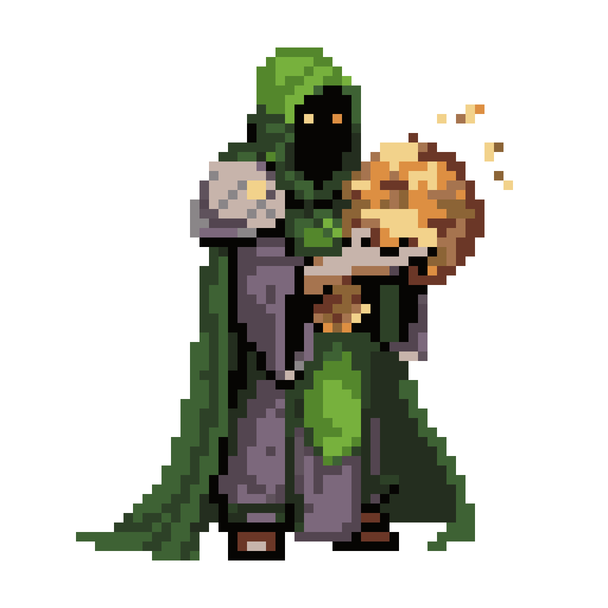 pixel art wizard with floating orb pixel art