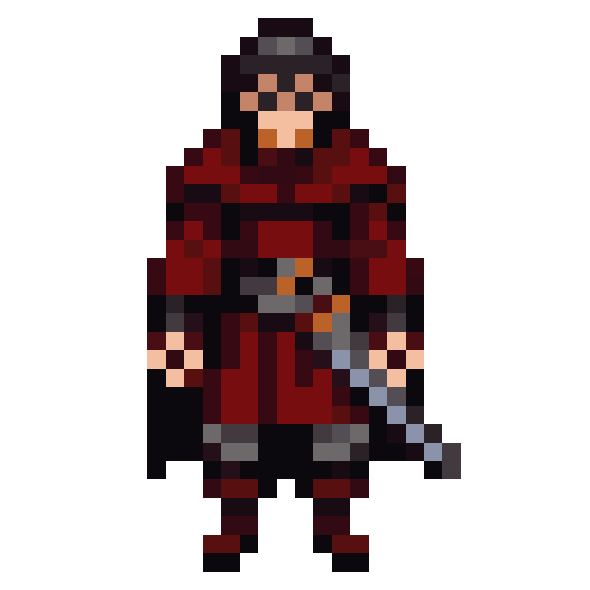Tired Lone Adventurer Sprite pixel art