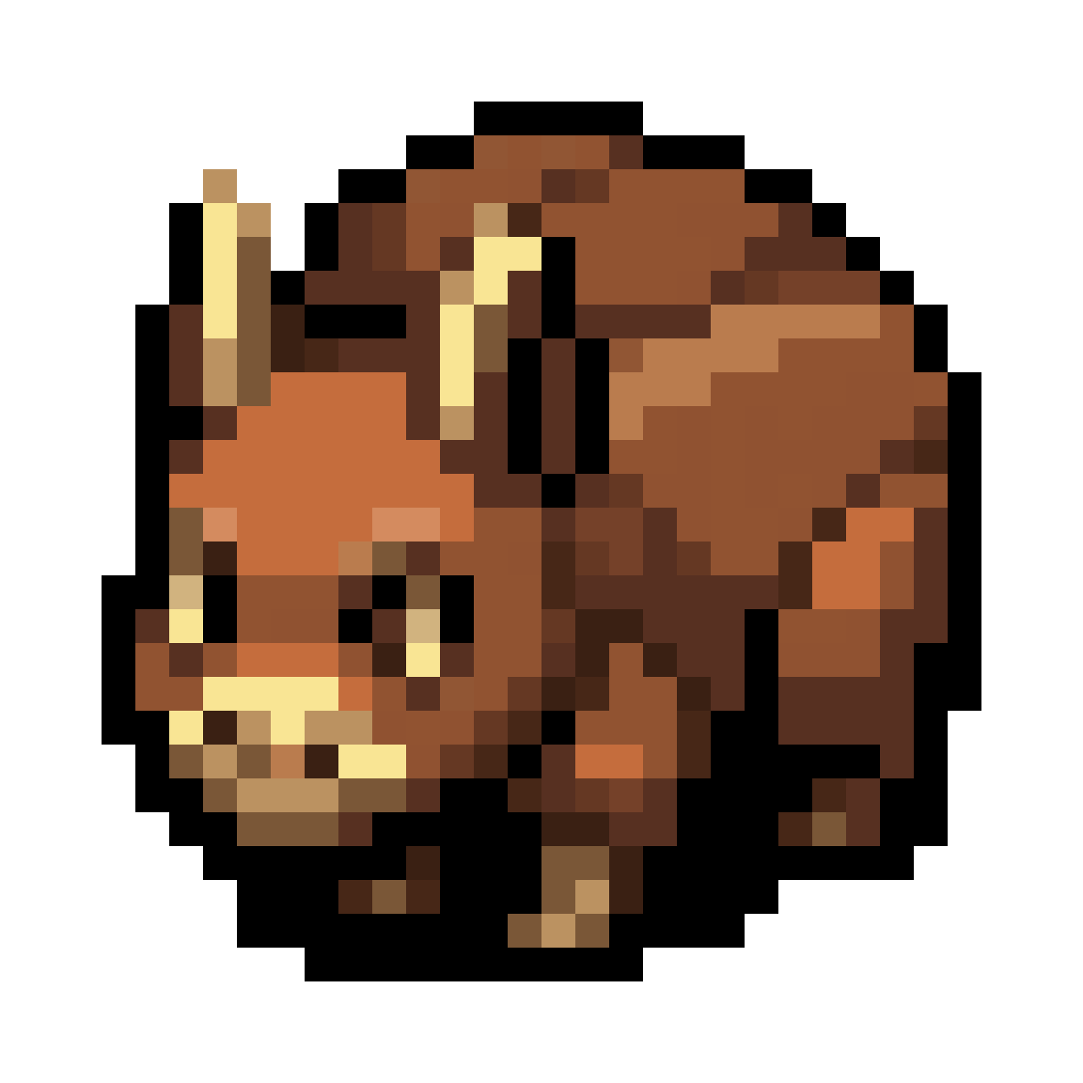 small head without facial details pixel art