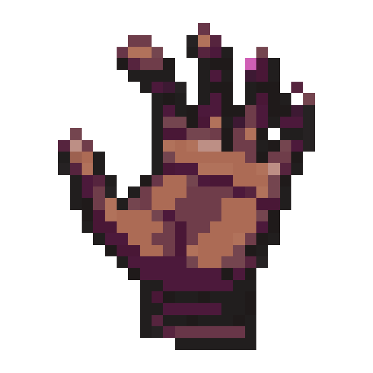 16-bit menu selection glove pixel art