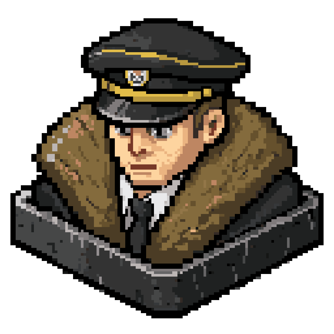 Post-Apocalyptic Train Director Character pixel art