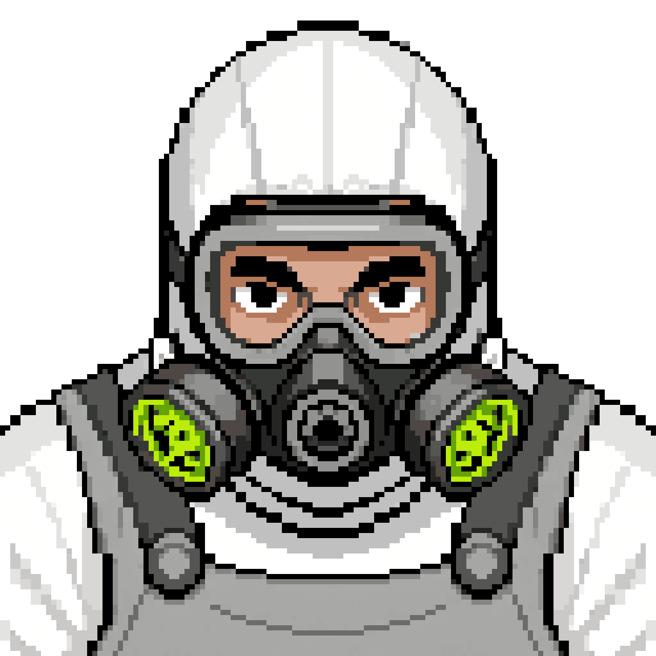 Medic in Hazmat Hood pixel art