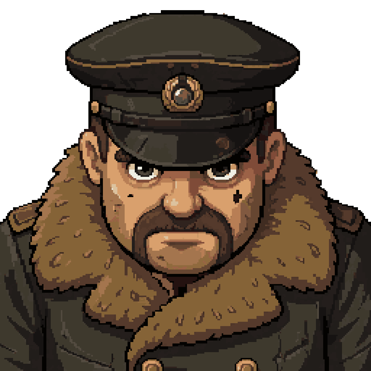 Post-Apocalyptic Train Director Character pixel art