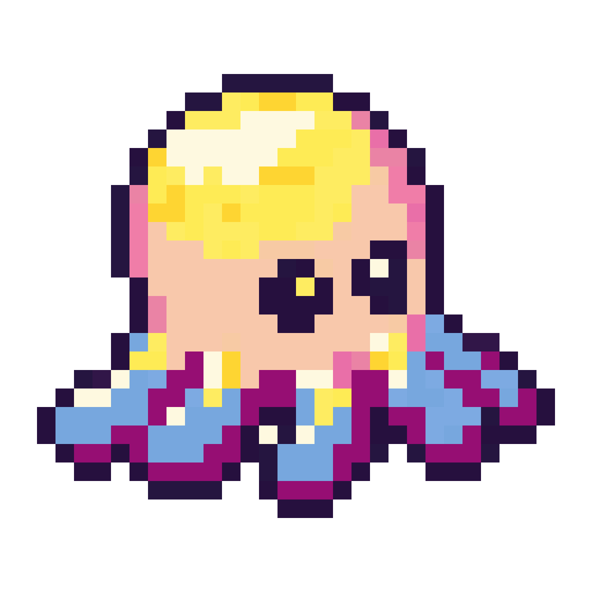 Chibi Yellow Octopus with Hues pixel art