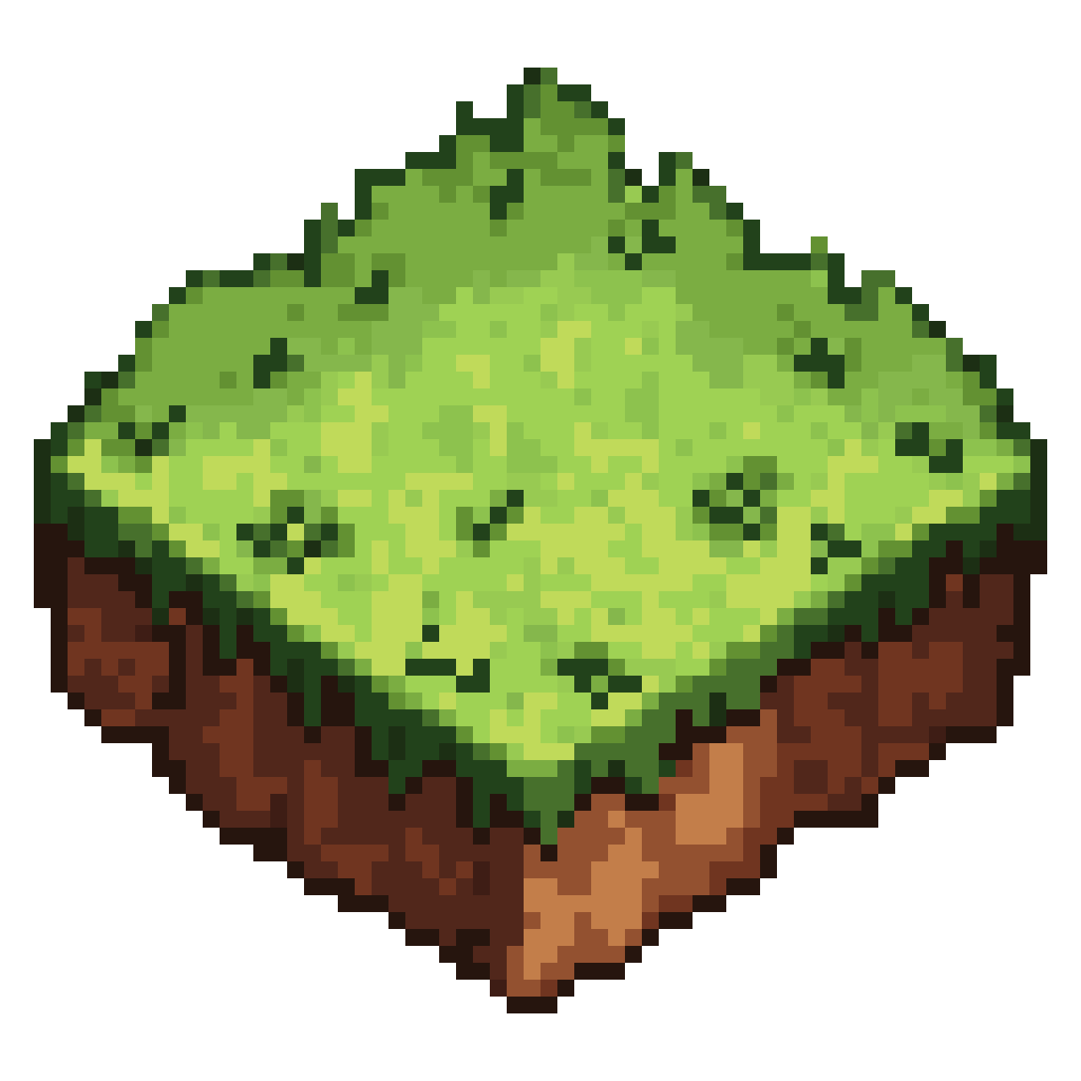 isometric grass tile for game pixel art